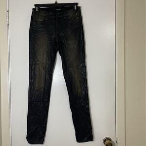 J brand super skinny diff gold sheen dark wash high rise jeans size US 26